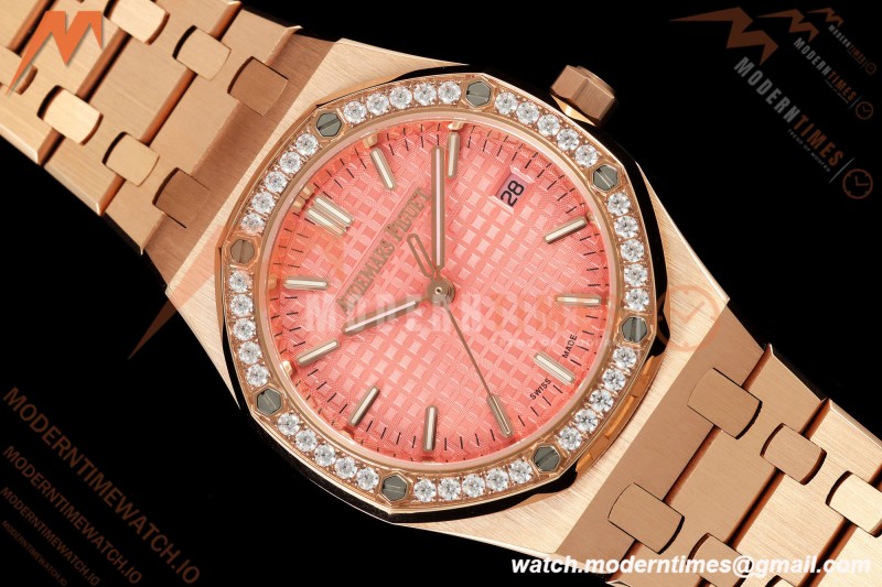 Audemars Piguet - Royal Oak Ladies 77450OR 34mm RG/RG Pink Dial 8F A5800 | 오데마 피게 - 로얄 오크 레이디스 77450OR 34mm RG/RG 핑크 다이얼 8F A5800