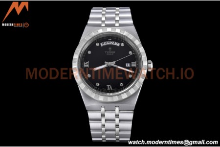 Tudor - Royal 28600 41mm SS/SS Black/Dia/Rmn GDF MY8215