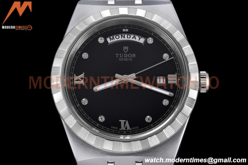 Tudor - Royal 28600 41mm SS/SS Black/Dia/Rmn GDF MY8215