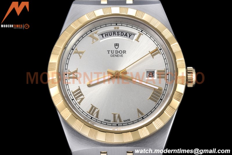 Tudor - Royal 28603 41mm SS/YG Silver/Rmn GDF MY8215