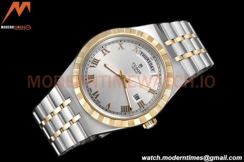 Tudor - Royal 28603 41mm SS/YG Silver/Rmn GDF MY8215