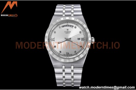 Tudor - Royal 28600 41mm SS/SS Silver/Dia/Rmn GDF MY8215