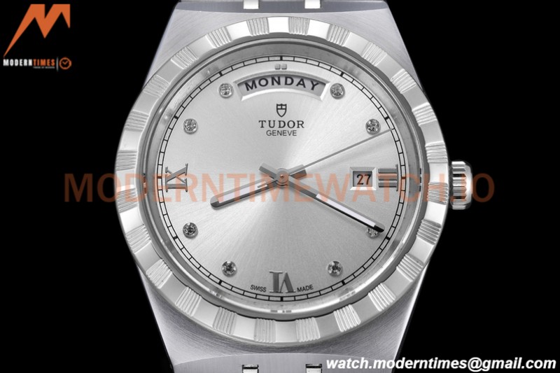 Tudor - Royal 28600 41mm SS/SS Silver/Dia/Rmn GDF MY8215
