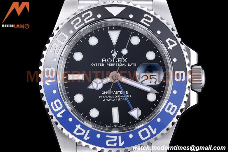 Rolex - GMT II 126710 Jub 40mm 904L SS/SS Black EWF VR3285 CHS