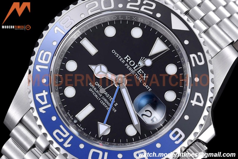 Rolex - GMT II 126710 Jub 40mm 904L SS/SS Black EWF VR3285 CHS
