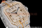 Cartier - Santos De Cartier Mens Automatic 40mm Diamond YG/SS Dia/Ara TWF A2824