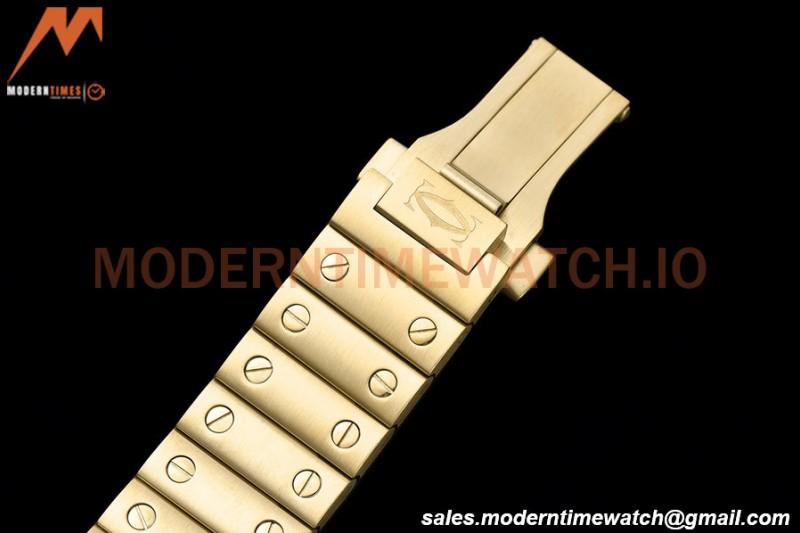 Cartier - Santos De Cartier Automatic 35mm YG/YG White Opaline GF MY9039