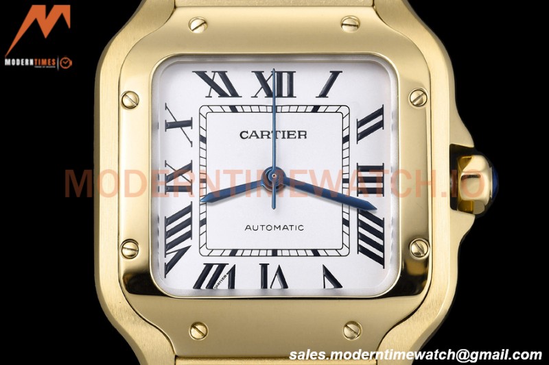 Cartier - Santos De Cartier Automatic 35mm YG/YG White Opaline GF MY9039