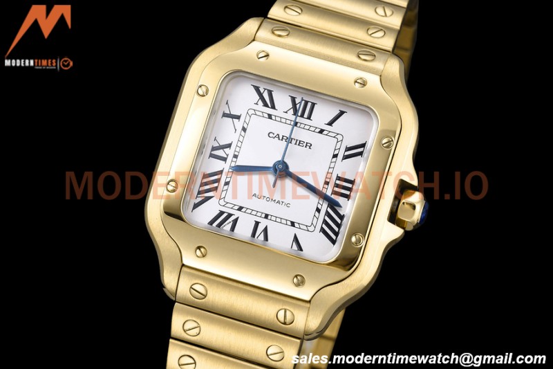 Cartier - Santos De Cartier Automatic 35mm YG/YG White Opaline GF MY9039