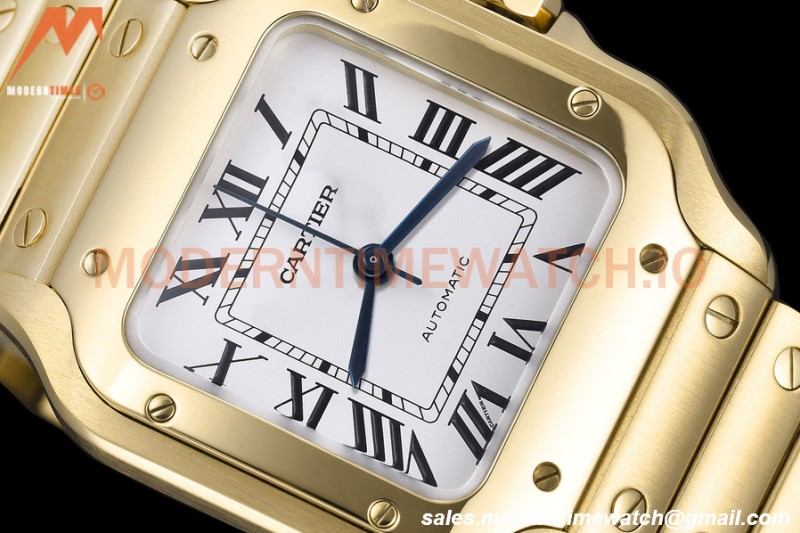 Cartier - Santos De Cartier Automatic 35mm YG/YG White Opaline GF MY9039