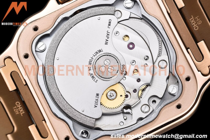 Cartier - Santos De Cartier Automatic 35mm RG/RG White Opaline GF MY9039
