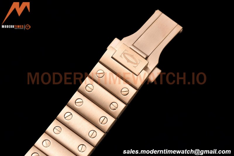 Cartier - Santos De Cartier Automatic 35mm RG/RG White Opaline GF MY9039
