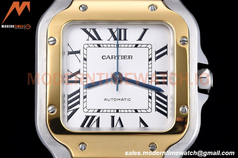 Cartier - Santos De Cartier Automatic 35mm YG/SS White Opaline GF MY9039