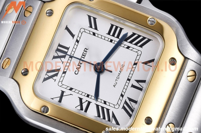 Cartier - Santos De Cartier Automatic 35mm YG/SS White Opaline GF MY9039