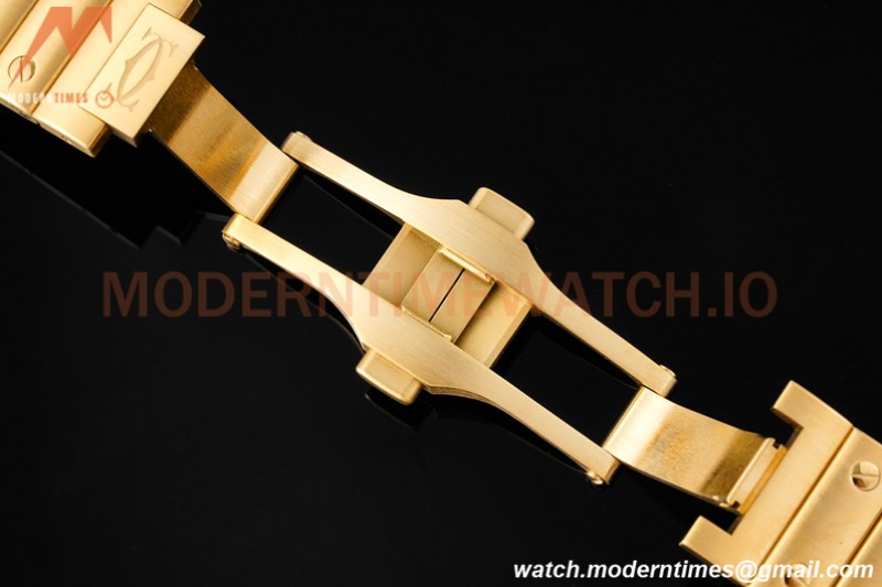 Cartier - Santos De Cartier 35mm Automatic Full Diams YG/YG White BVF MY9039