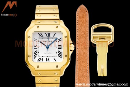 Cartier - Santos De Cartier 35mm Automatic YG/YG White BVF MY9039