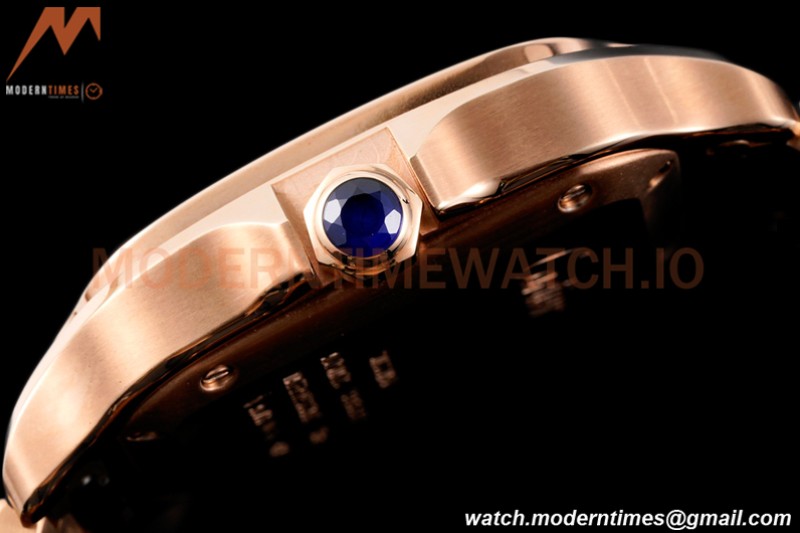 Cartier - Santos De Cartier 35mm Automatic Diams RG/RG White BVF MY9039