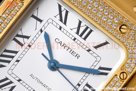 Cartier - Santos De Cartier 35mm Automatic Diams YG/YG White BVF MY9039