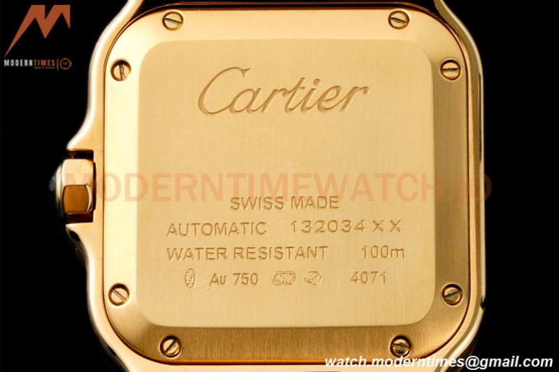 Cartier - Santos De Cartier 35mm Automatic Diams YG/YG White BVF MY9039