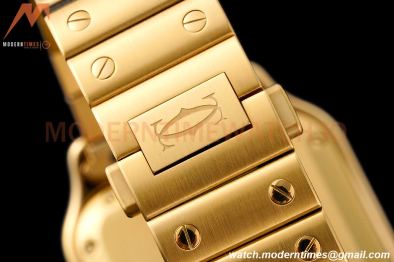Cartier - Santos De Cartier 35mm Automatic Diams YG/YG White BVF MY9039