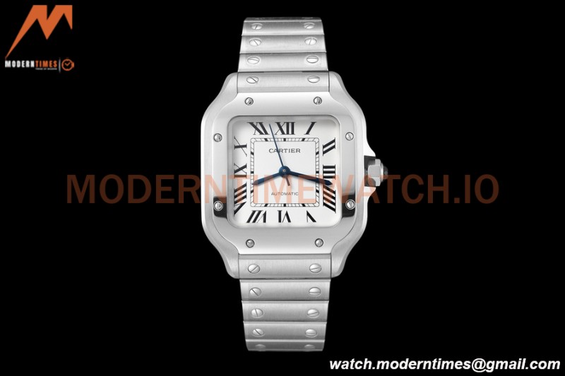 Cartier - Santos De Cartier 35mm Automatic SS/SS White AF MY9015