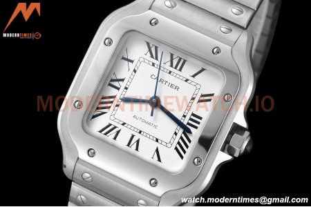 Cartier - Santos De Cartier 35mm Automatic SS/SS White AF MY9015