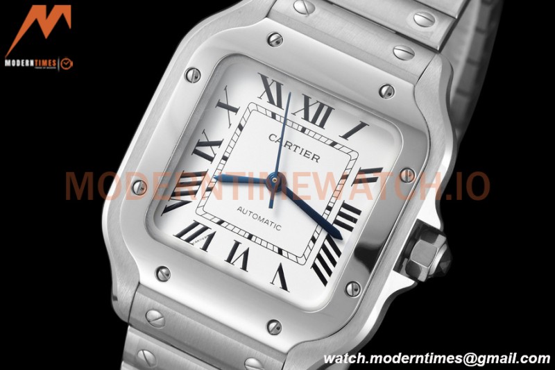 Cartier - Santos De Cartier 35mm Automatic SS/SS White AF MY9015