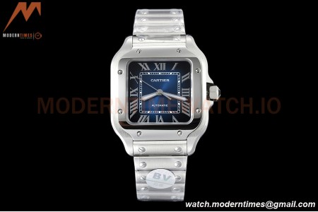 Cartier - Santos De Cartier 35mm Automatic SS/SS Blue Gradient BVF MY9039