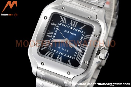 Cartier - Santos De Cartier 35mm Automatic SS/SS Blue Gradient BVF MY9039