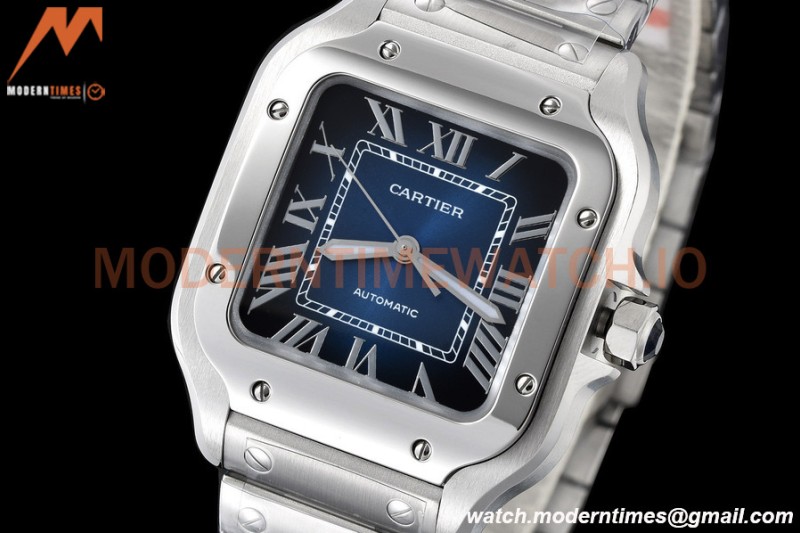 Cartier - Santos De Cartier 35mm Automatic SS/SS Blue Gradient BVF MY9039