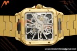 Cartier - Santos De Cartier Skeleton WHSA0042 YG/YG Gold Skeleton Dial RF 9611MC