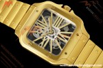 Cartier - Santos De Cartier Skeleton WHSA0042 YG/YG Gold Skeleton Dial RF 9611MC