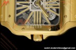 Cartier - Santos De Cartier Skeleton WHSA0042 YG/YG Gold Skeleton Dial RF 9611MC
