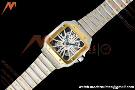 Cartier - Santos De Cartier Skeleton WHSA0019 SS/YG Skeleton Dial RF 9611MC