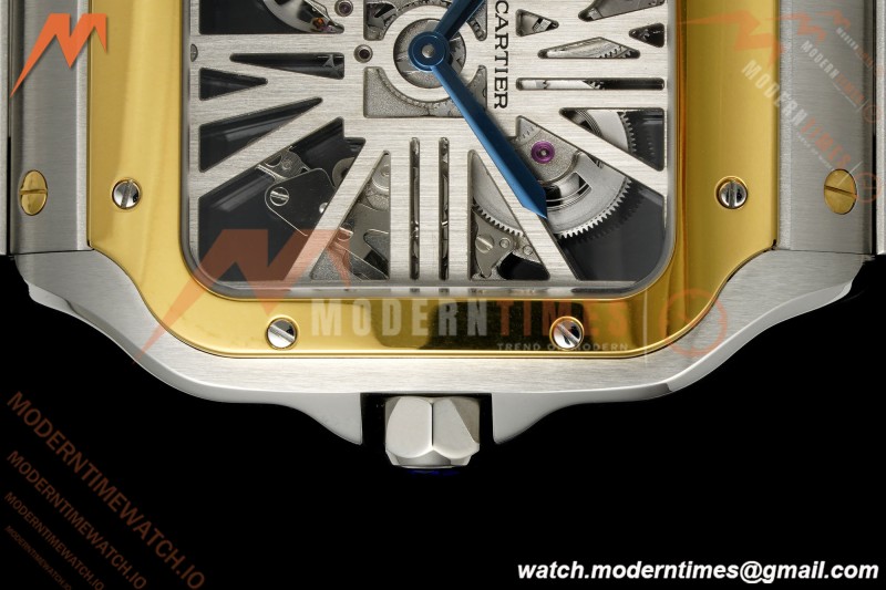 Cartier - Santos De Cartier Skeleton WHSA0019 SS/YG Skeleton Dial RF 9611MC