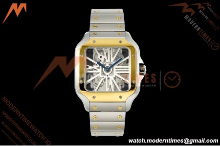 Cartier - Santos De Cartier Skeleton WHSA0019 SS/YG Skeleton Dial RF 9611MC