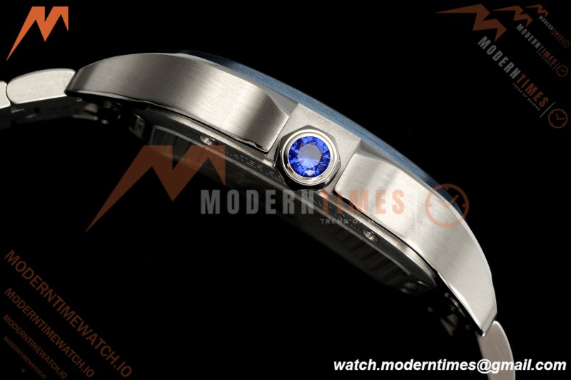 Cartier - Santos De Cartier Skeleton WHSA0026 SS/SS Blue Skeleton Dial RF 9611MC