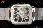 Cartier - Santos De Cartier Skeleton WHSA0027 SS/PVD Black Skeleton Dial RF 9611MC
