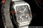 Cartier - Santos De Cartier Skeleton WHSA0027 SS/PVD Black Skeleton Dial RF 9611MC