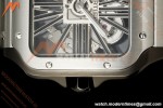 Cartier - Santos De Cartier Skeleton WHSA0027 SS/PVD Black Skeleton Dial RF 9611MC