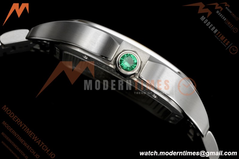 Cartier - Santos De Cartier Skeleton WHSA0028 SS/SS Green Skeleton Dial RF 9611MC