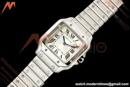Cartier - Santos De Cartier 27mm SS/SS Silver Dial 8848F Quartz
