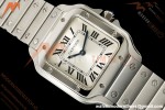 Cartier - Santos De Cartier 27mm SS/SS Silver Dial 8848F Quartz