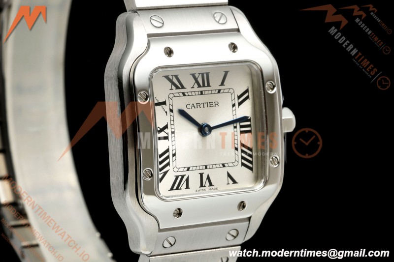 Cartier - Santos De Cartier 27mm SS/SS Silver Dial 8848F Quartz