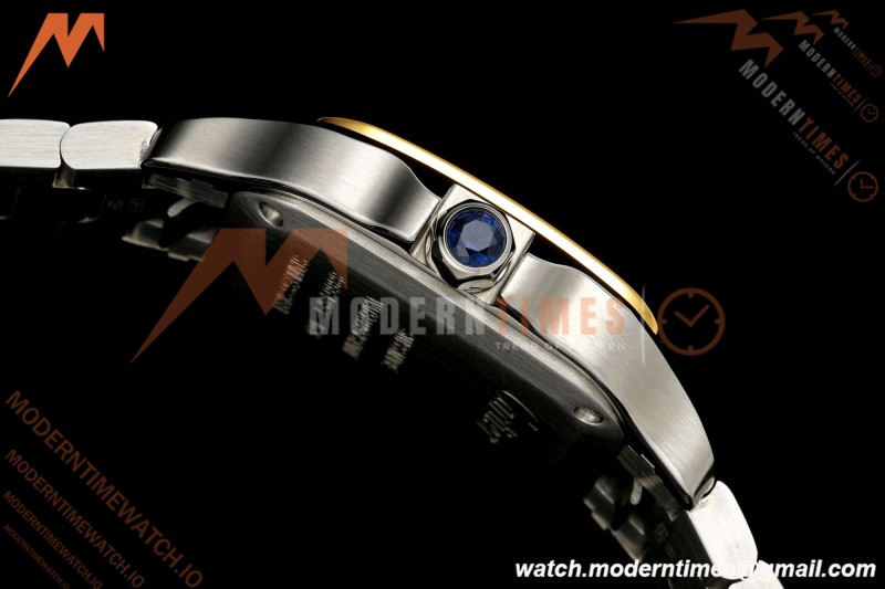 Cartier - Santos De Cartier 27mm SS/YG Silver Dial 8848F Quartz