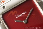 Cartier - Santos De Cartier 27mm SS/SS Red Dial 8848F Quartz