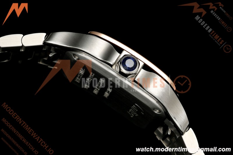 Cartier - Santos De Cartier 27mm SS/RG Red Dial 8848F Quartz