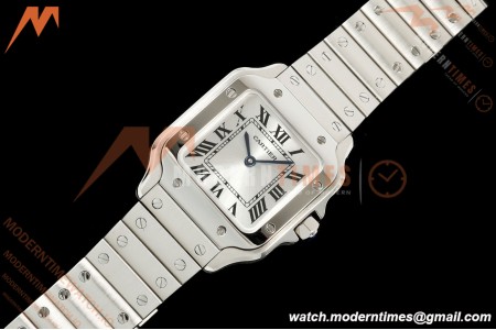 Cartier - Santos De Cartier 27mm SS/SS Silver Dial DRF Quartz