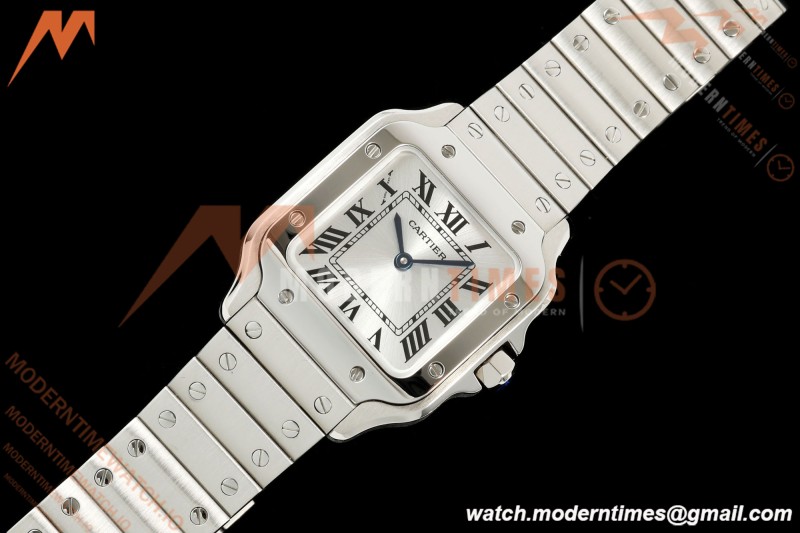 Cartier - Santos De Cartier 27mm SS/SS Silver Dial DRF Quartz