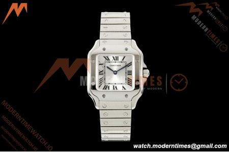 Cartier - Santos De Cartier 27mm SS/SS Silver Dial DRF Quartz